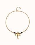 UNO DE 5O- Short pendant necklace with Dragonfly image 0