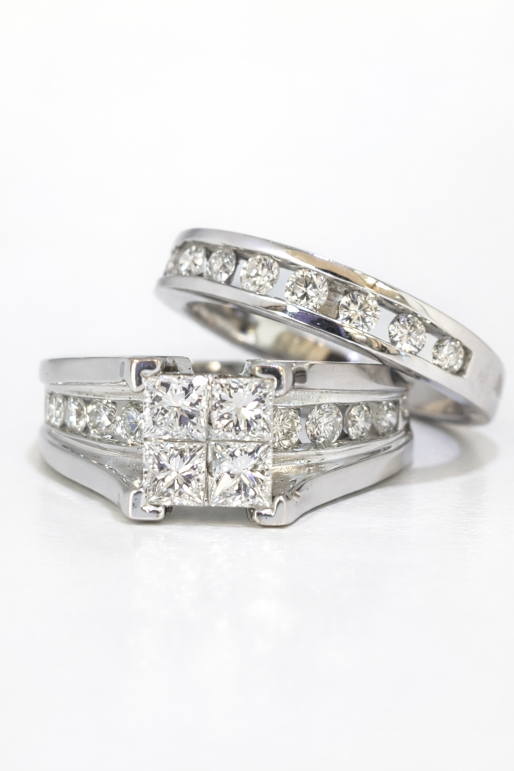 Diamond- Princess Cut Bridal Set