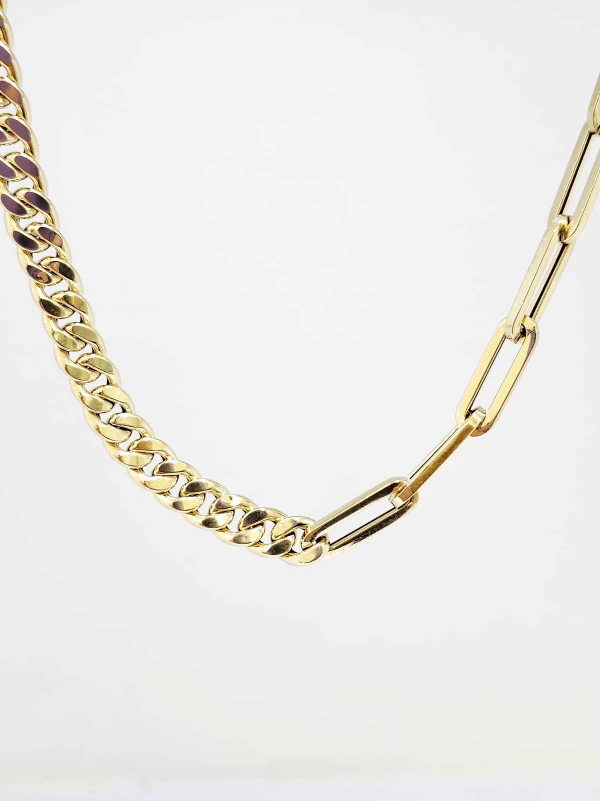 Paper Clip Cuban Link Chain &amp; Bracelet image 1