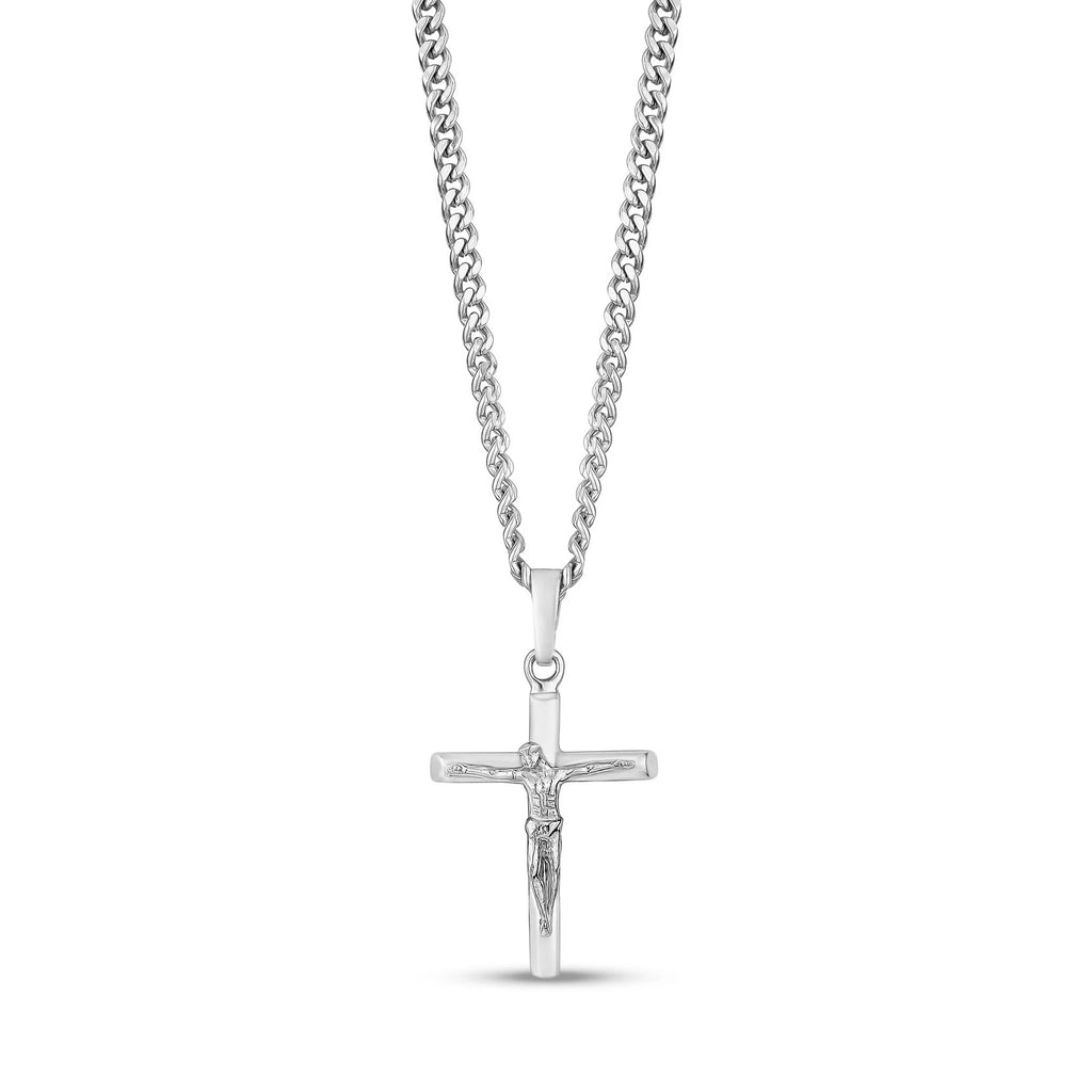 ARZ STEEL- Crucified Cross Pendant Silver image 0