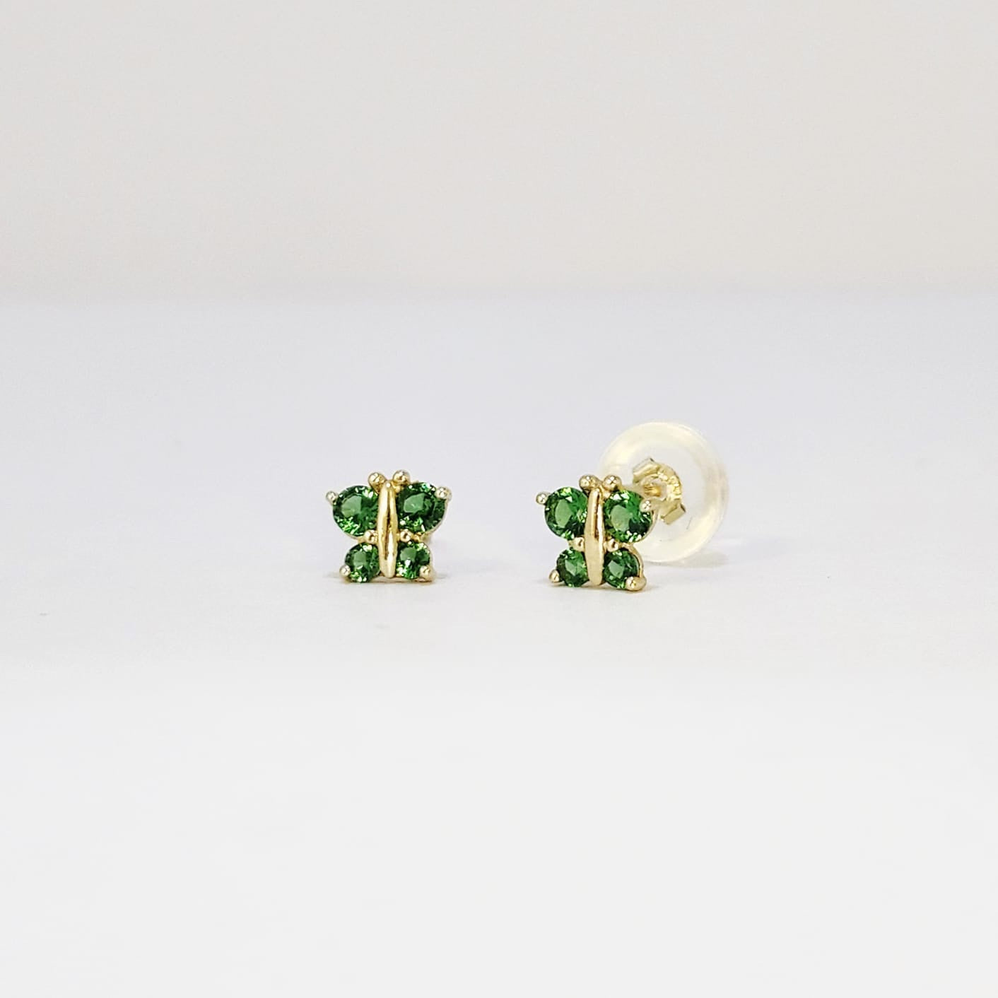Green Butterfly Earrings image 0