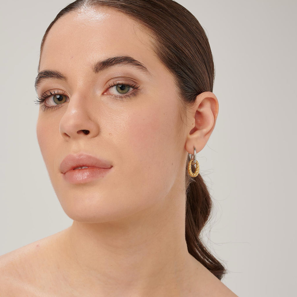 BROSWAY- Two Tones Amy Earrings image 1