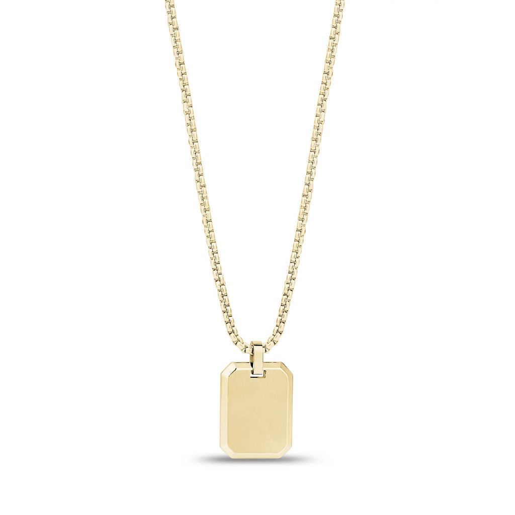 ARZ STEEL- Mini Modern ID Plate Gold image 0