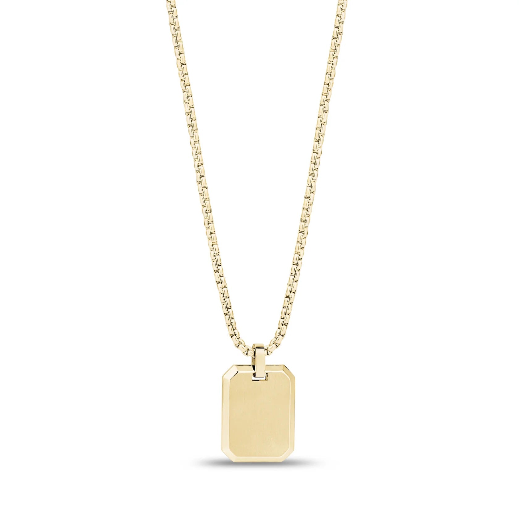 ARZ STEEL- Mini Modern ID Plate Gold image 0