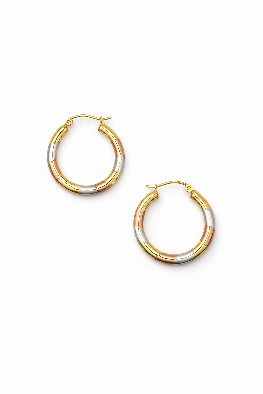 3 Tones Medium Hoops