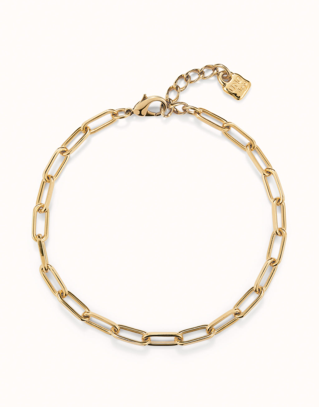 UNO DE 5O- Short oval link chain necklace Gold image 0