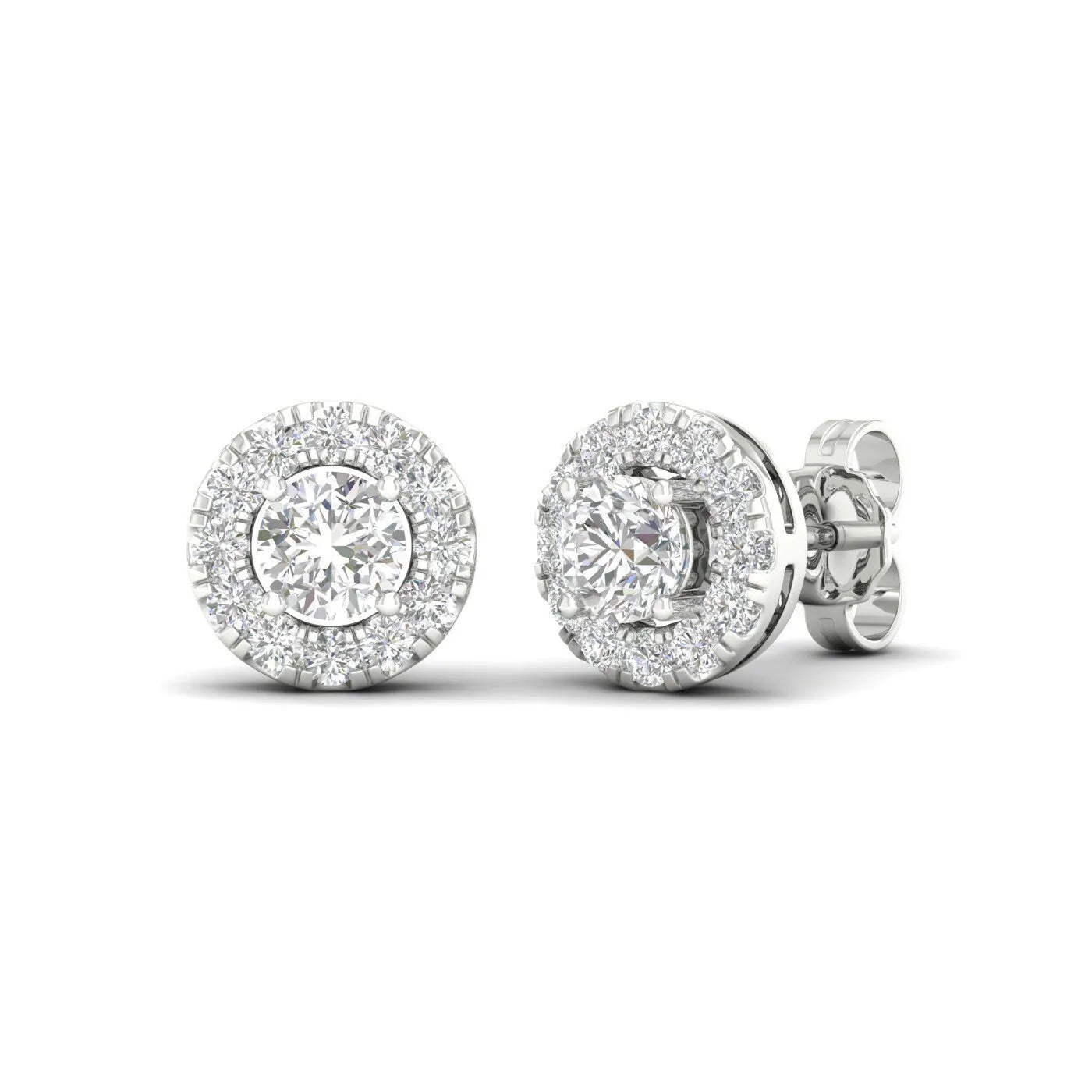 Lab Grown Diamond- 0.50CT Round Cut Earrings