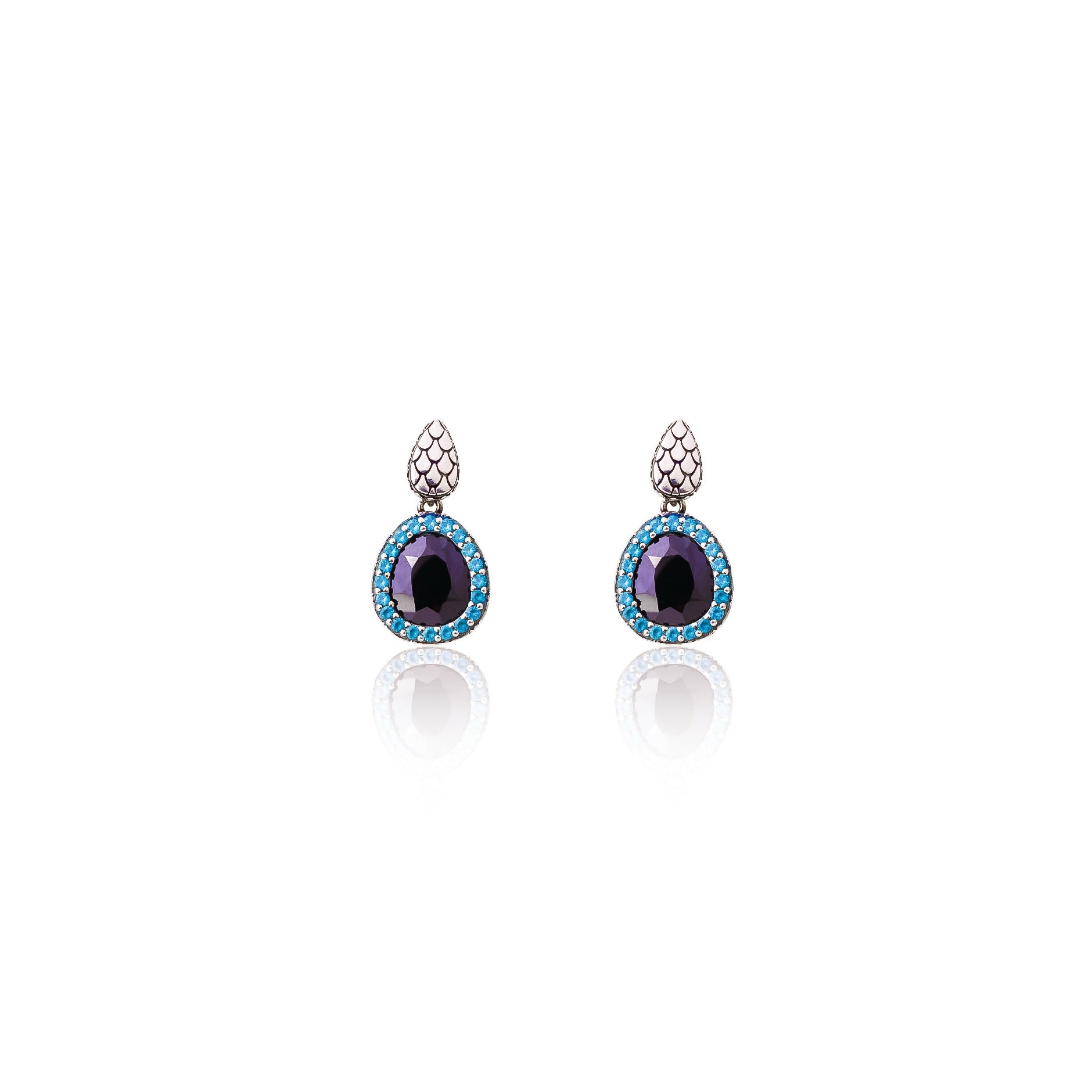 MISTERO- Blue &amp; Black Earrings image 0