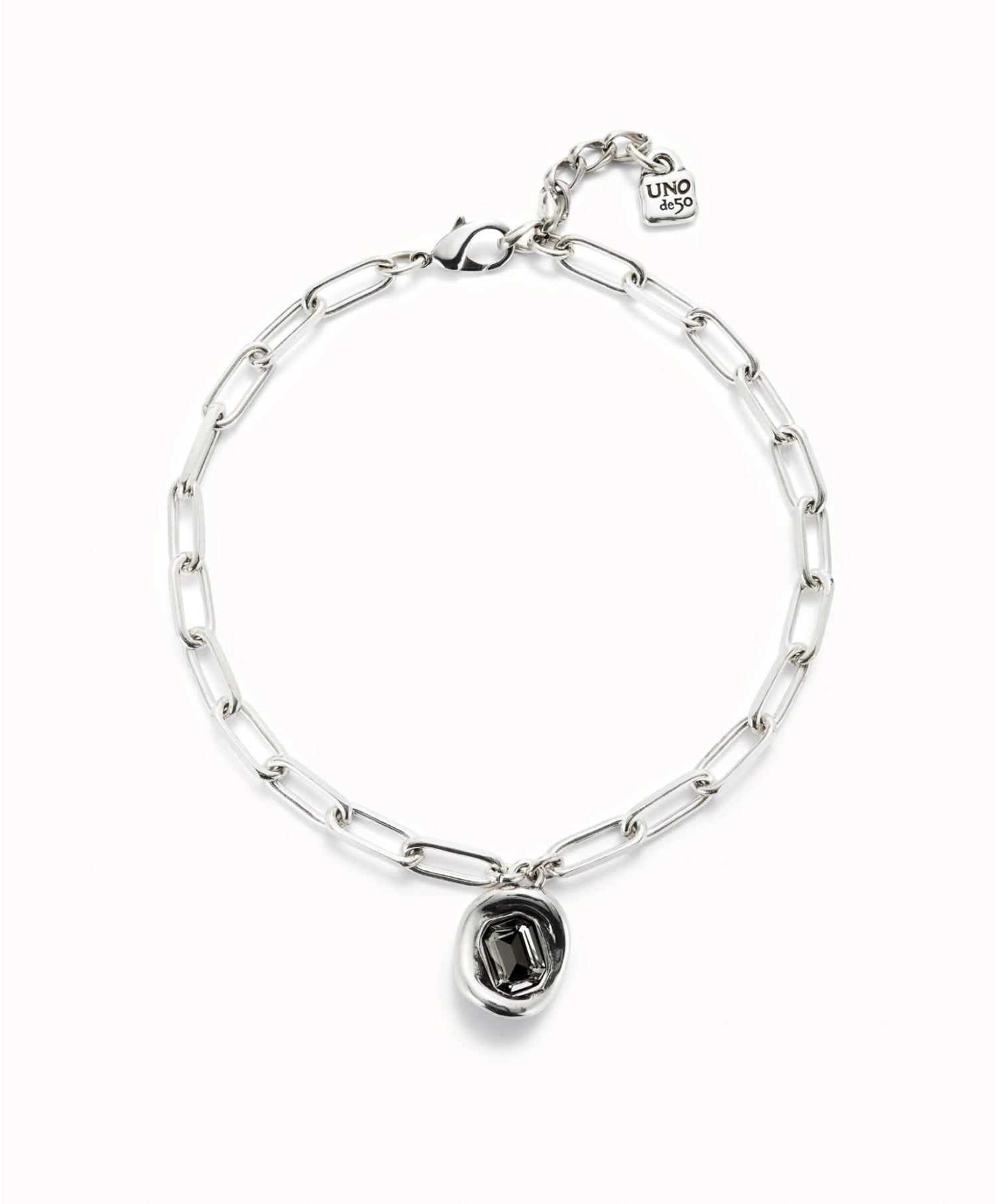 UNO DE 5O- Faceted Crystal Grey Necklace image 0