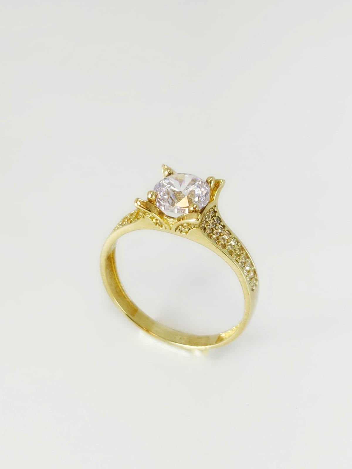 CZ- Solitaire Pavé image 1