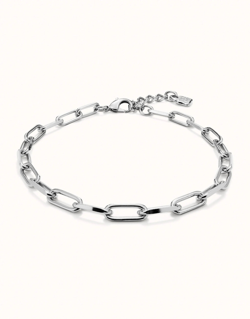 UNO DE 5O- Short oval link chain necklace Silver image 1