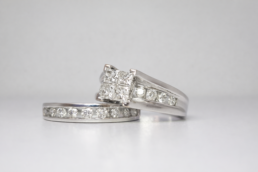 Diamond- Princess Cut Bridal Set