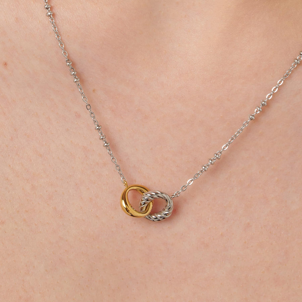 BROSWAY- Two Tones Amy Necklace image 1