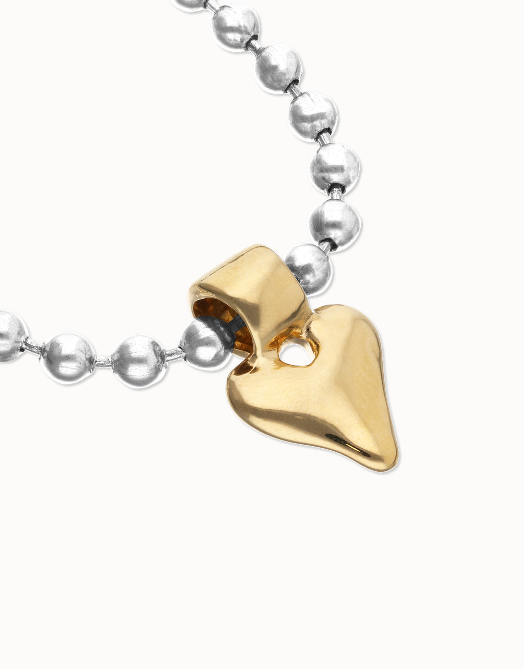 UNO DE 50- “Pálpito Collection” Bead bracelet with heart detail