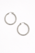 Hoops- White Gold Fancy Medium