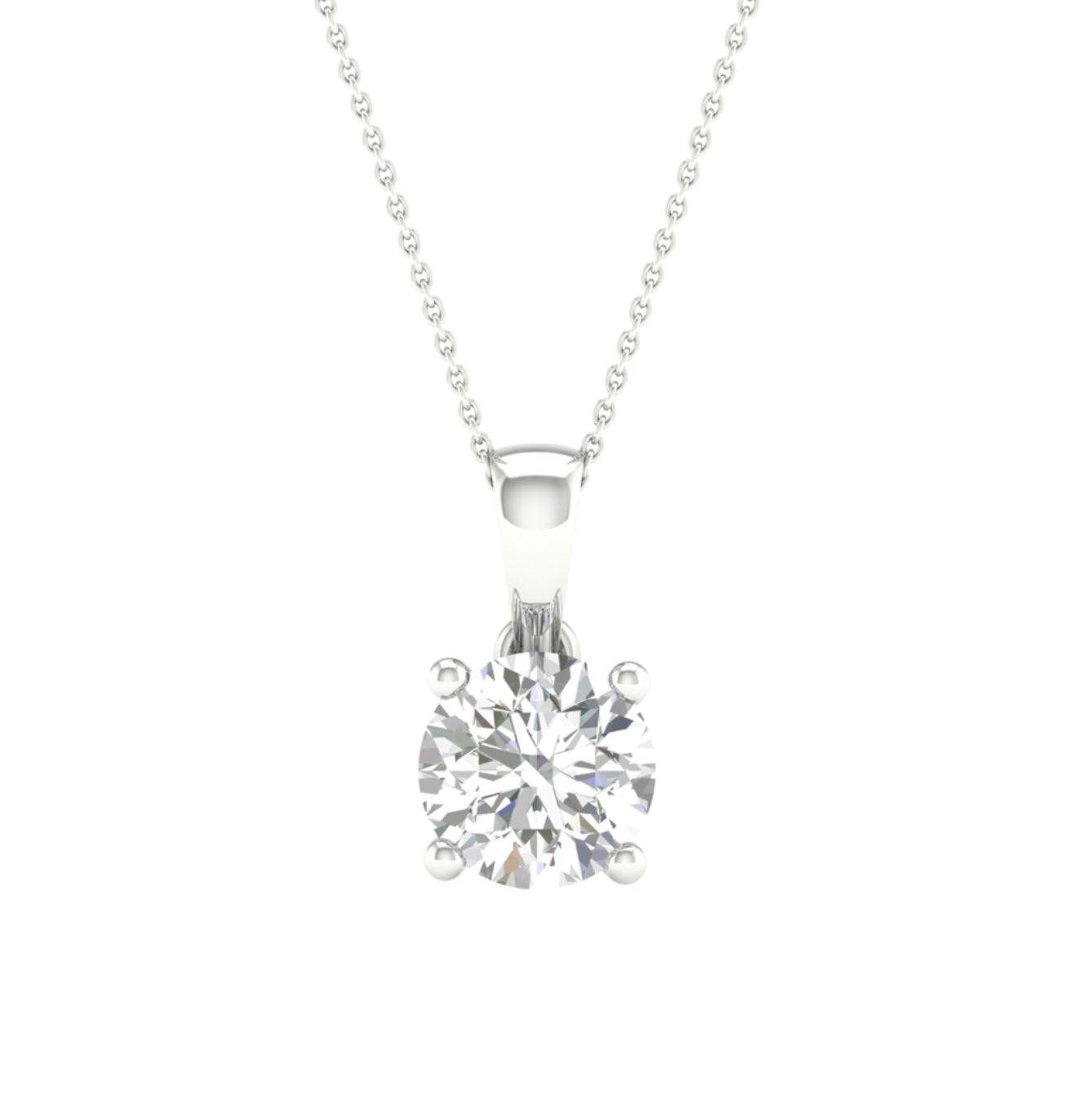Lab Grown Diamond- Round Cut Pendant image 0