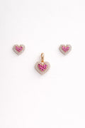 Sparkling Hearts- Pendant & Earrings Set