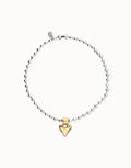 UNO DE 50- “Pálpito Collection” Bead necklace with heart detail
