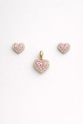 Sparkling Hearts- Pendant & Earrings Set