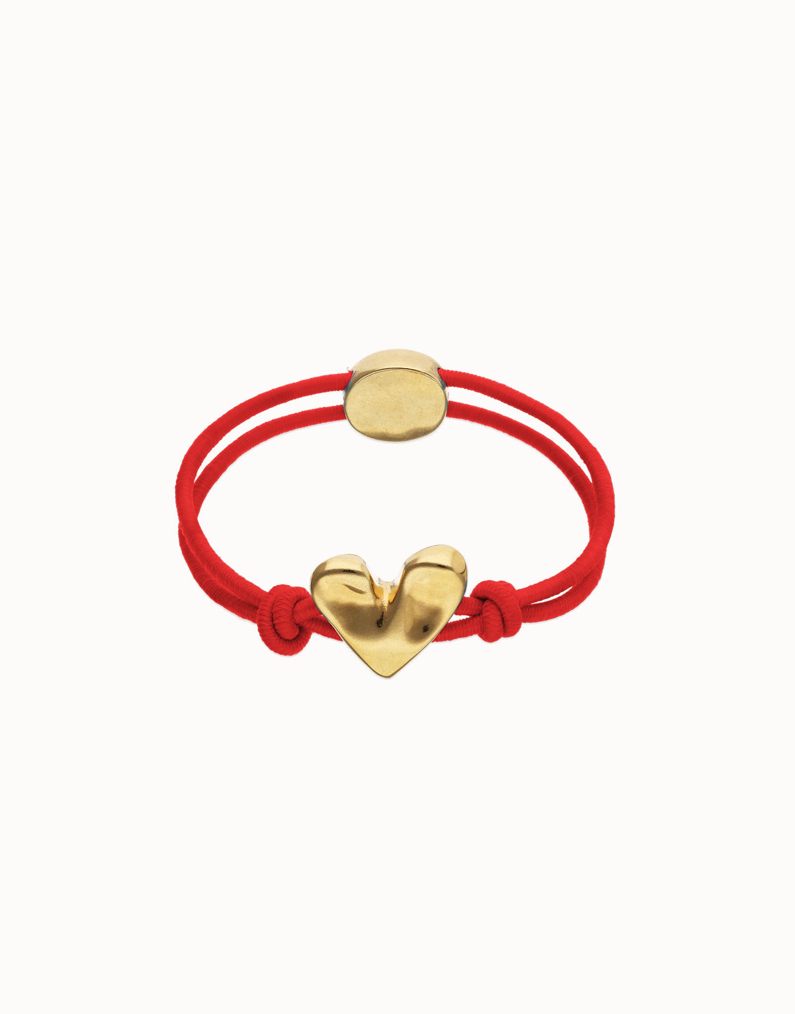 UNO DE 50 “Pálpito Collection”- Red elastic thread bracelet with heart