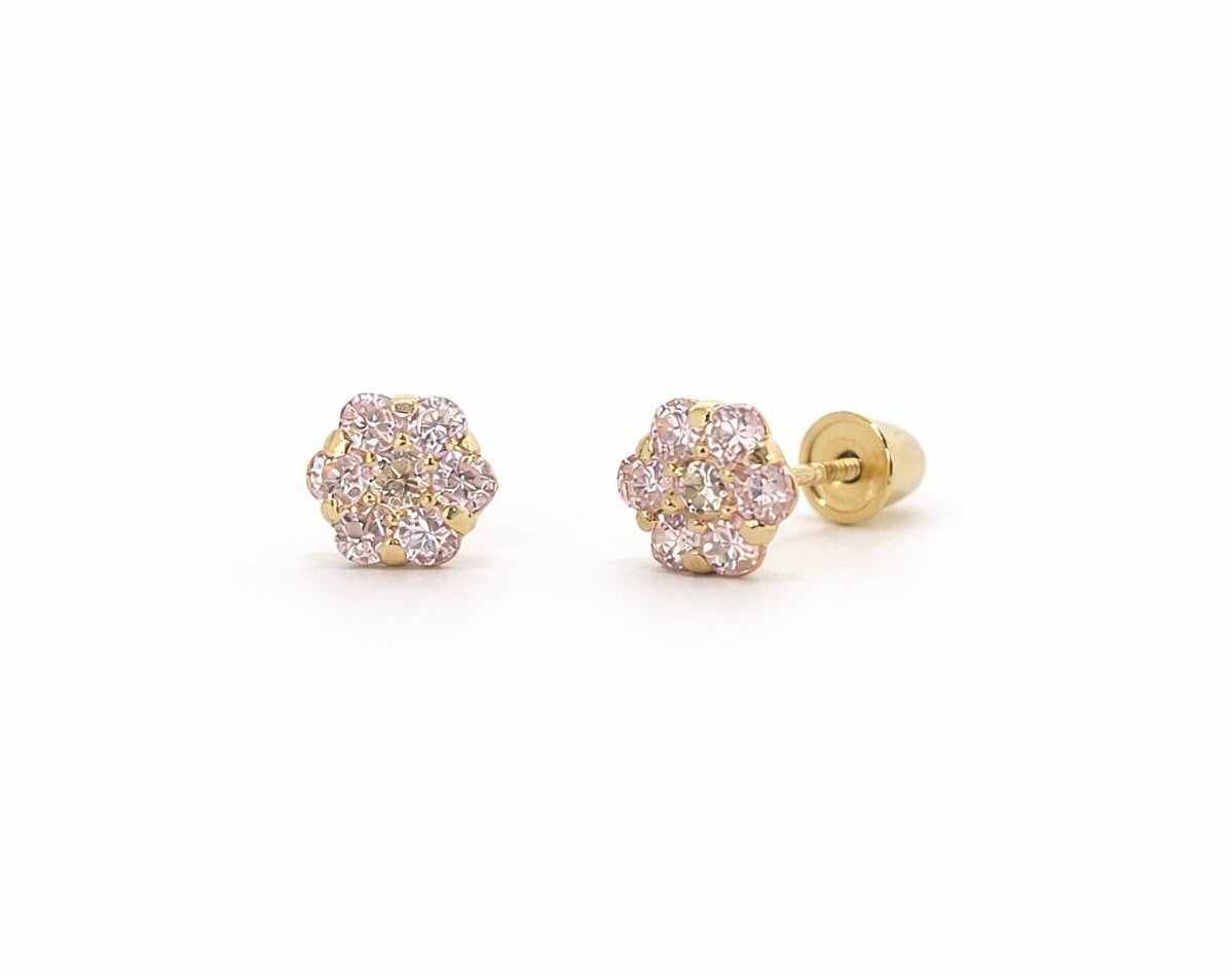 Pink Flowers Earrings