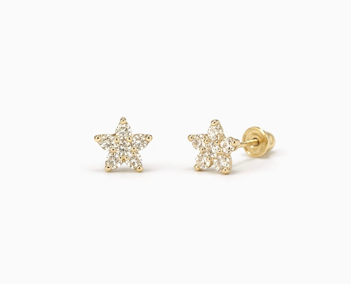 Clear Flower Earrings