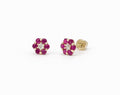 Fucshia Flower Earrings