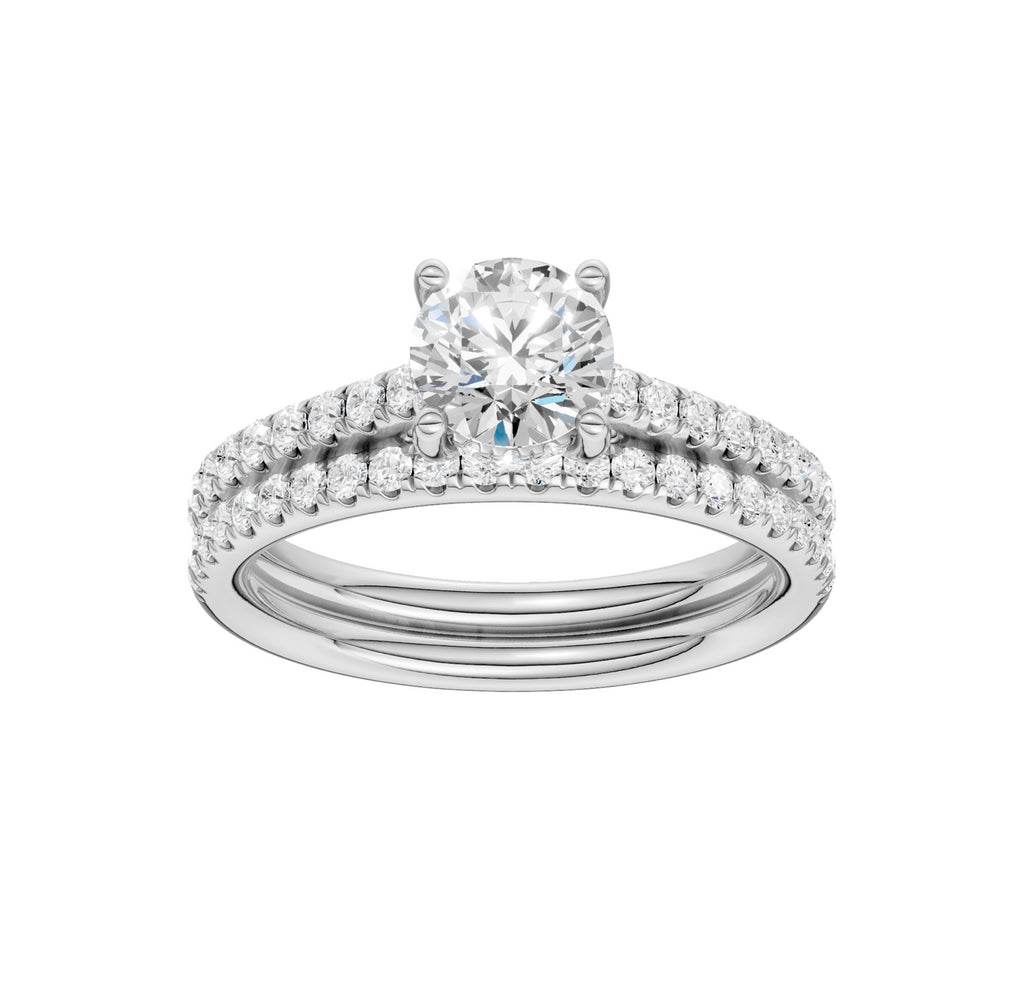 Lab Grown Diamond- Round Cut Bridal Set