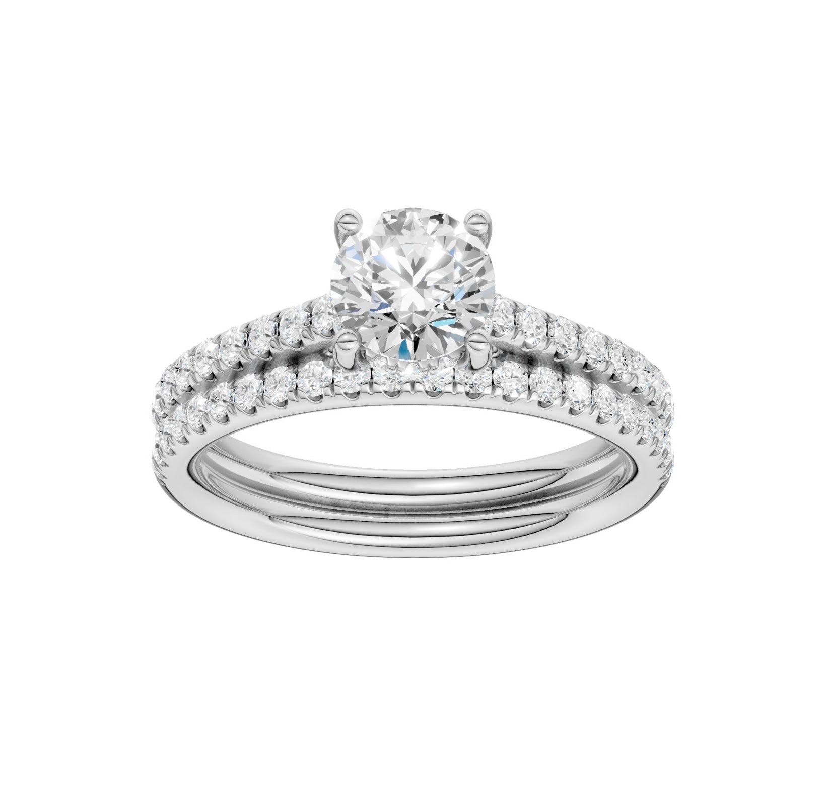 Lab Grown Diamond- Round Cut Bridal Set