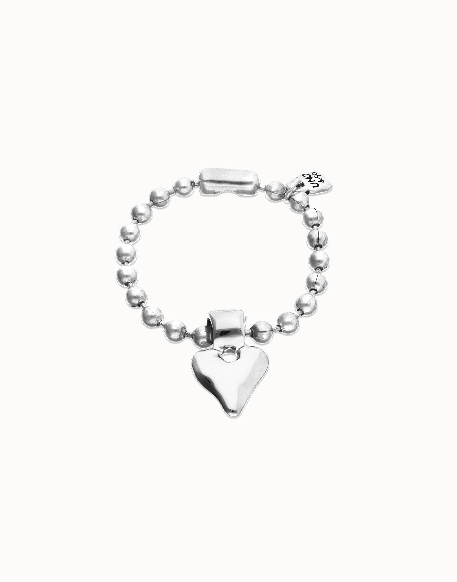 UNO DE 50- “Pálpito Collection” Bead bracelet with heart detail