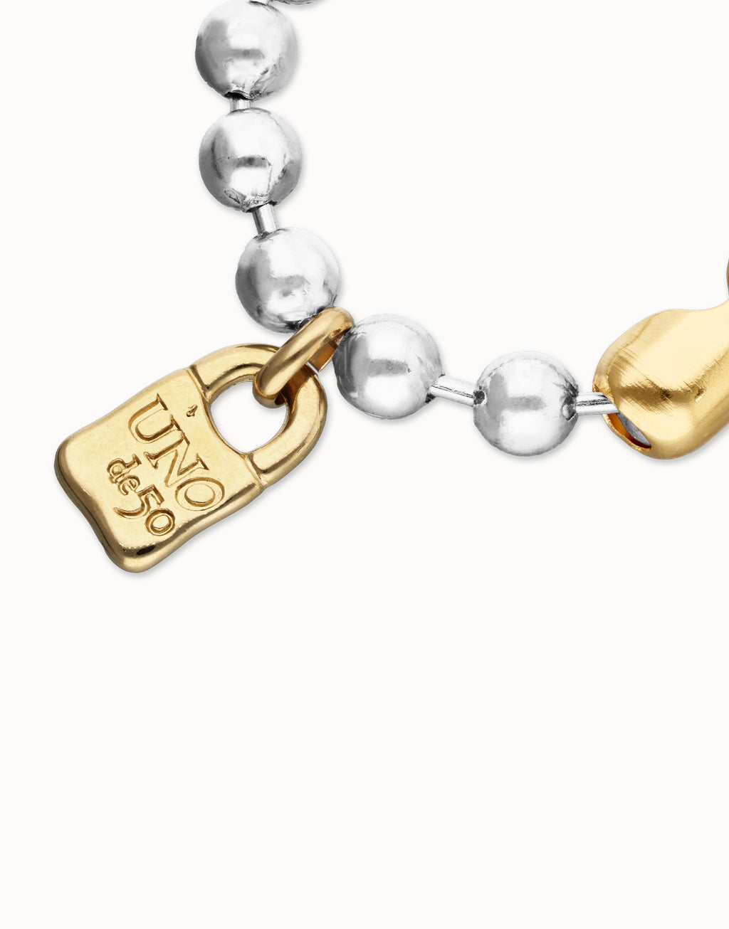 UNO DE 50 “Pálpito Collection”- Copito de nieve- Two Tones Bracelet