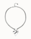 UNO DE 50 “Pálpito Collection”- Necklace with thick chain and heart detail
