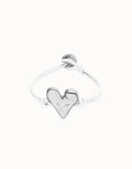 UNO DE 50 “Pálpito Collection”- White leather bracelet with heart detail