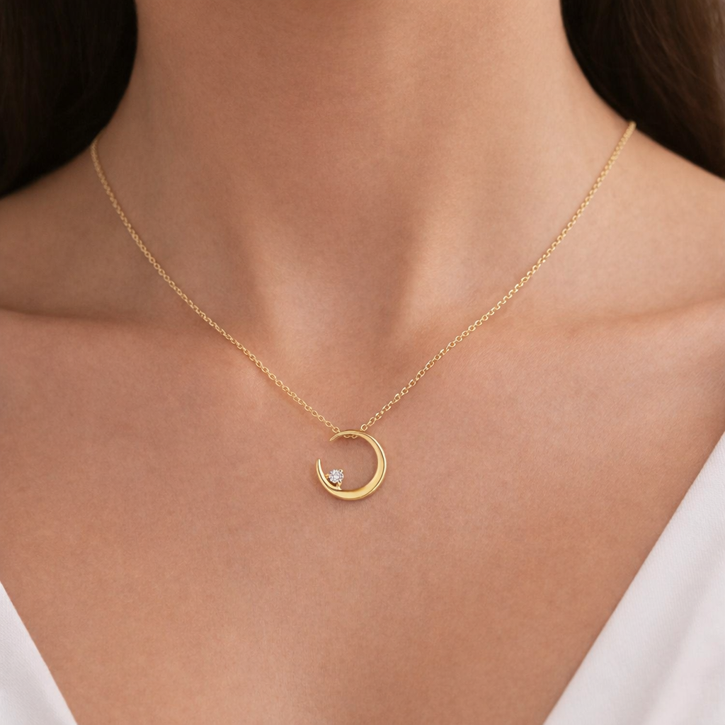 LAFONN- Crescent Moon Necklace