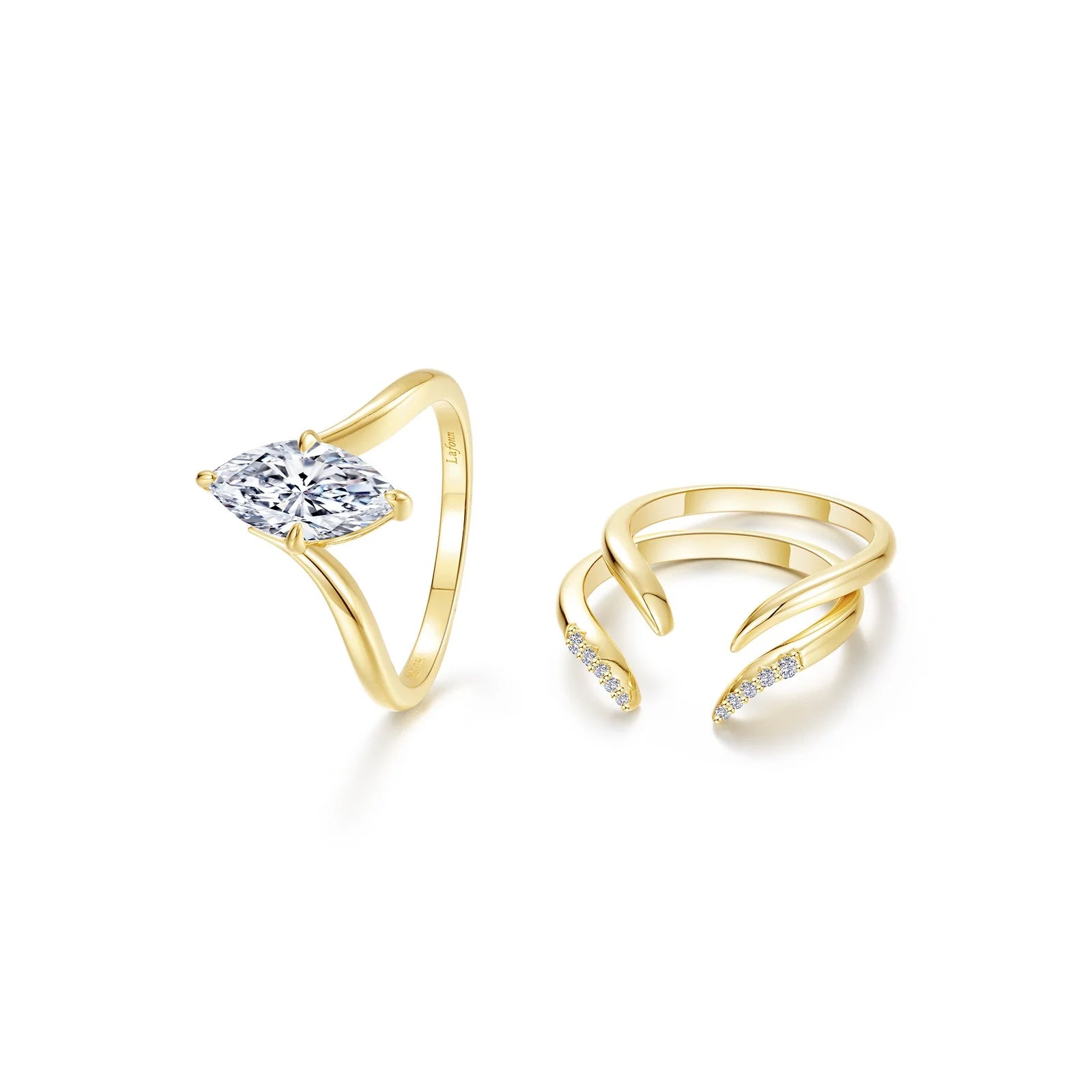 LAFONN- Marquise Muse Ring Set