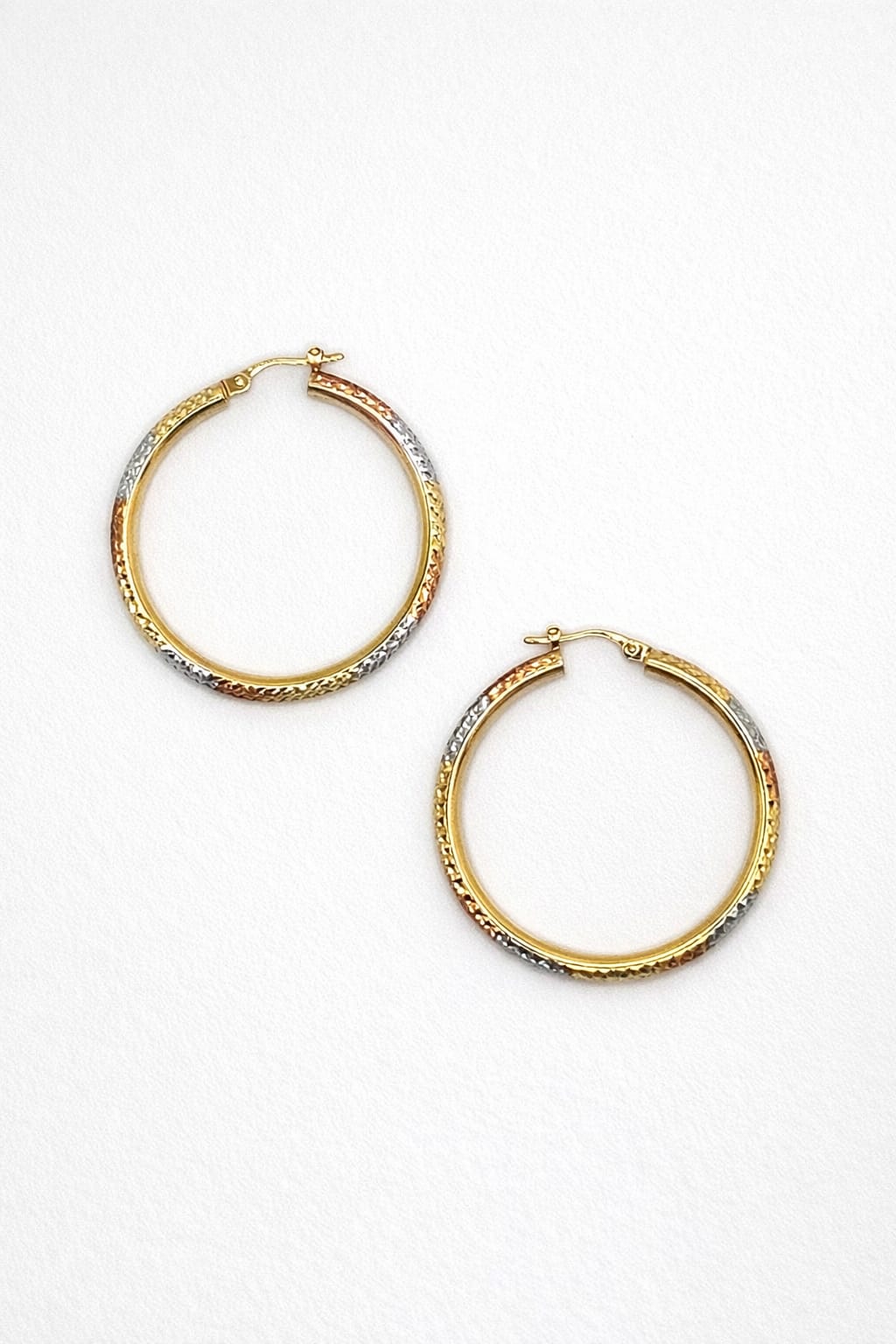 3 Tones Large Hoops