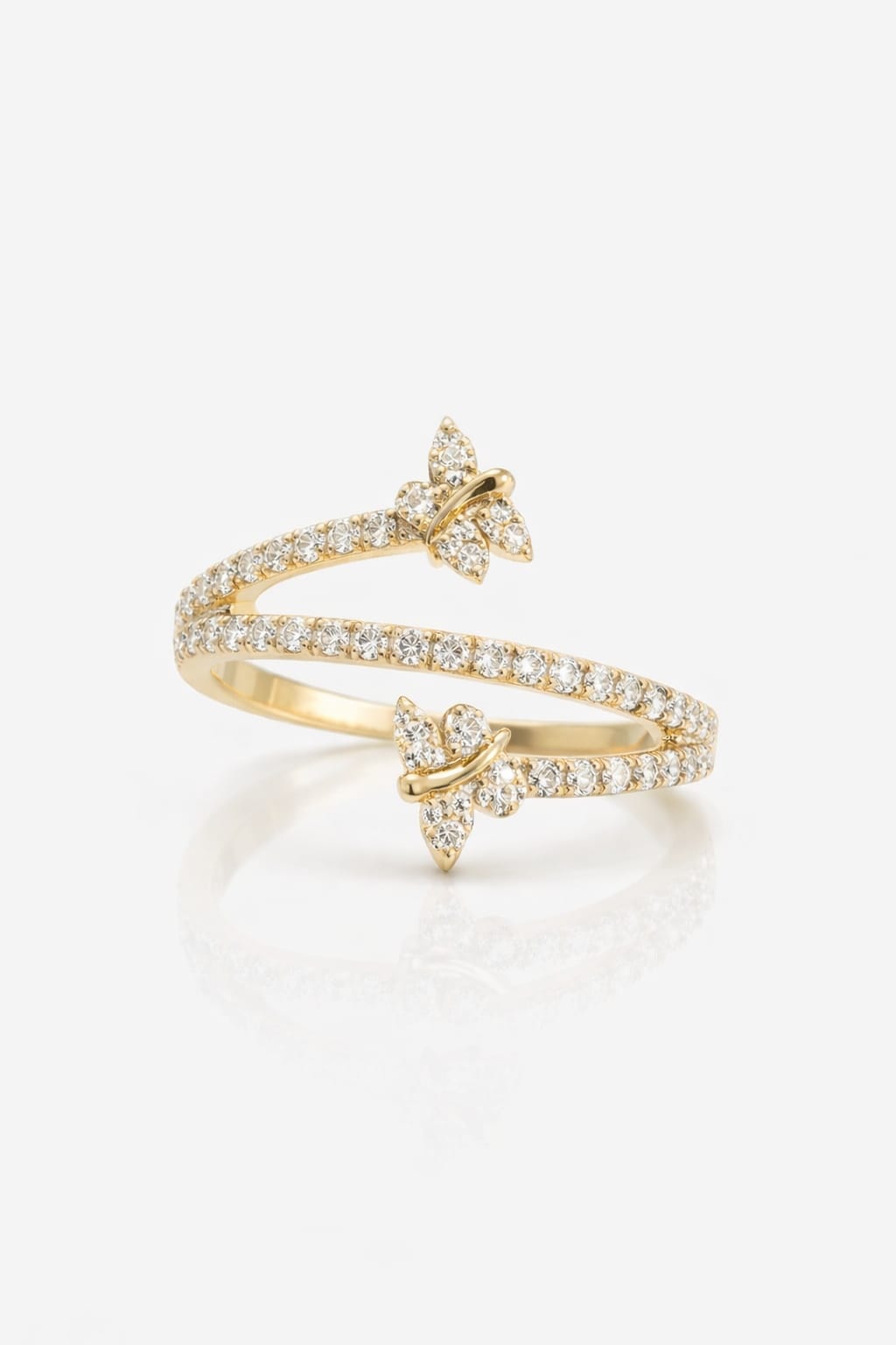 Diamond Butterflies Ring