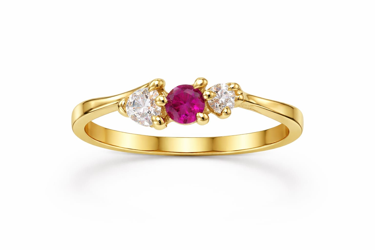 Fucsia & Clear Ring