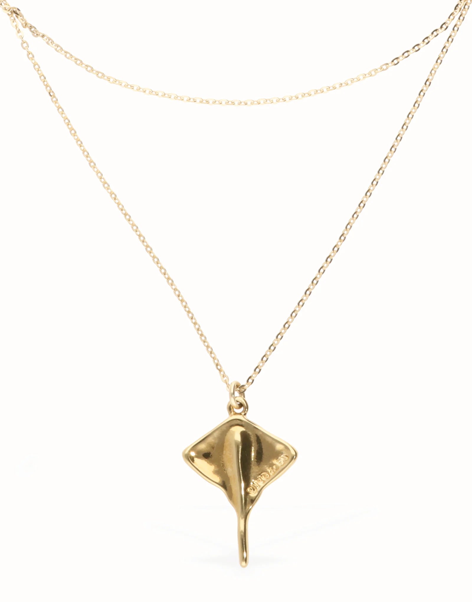 UNO DE 50- Multi strand chain necklace with manta ray