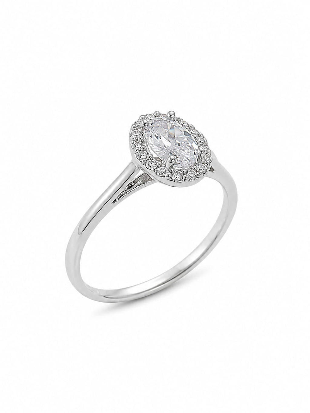 CZ- Oval Cut Solitaire