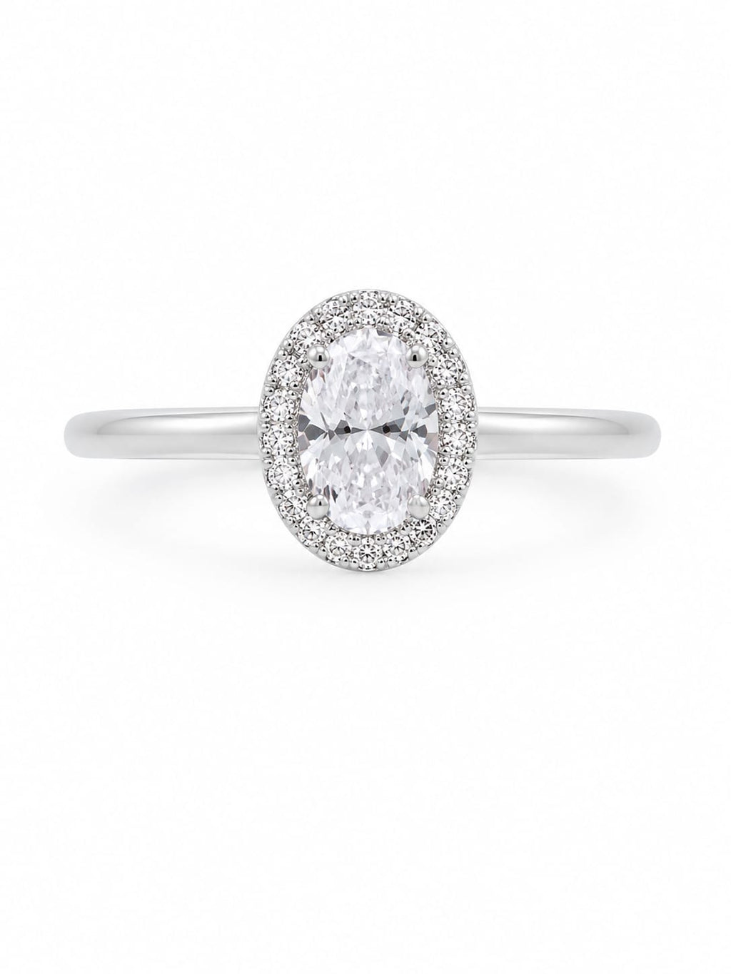 CZ- Oval Cut Solitaire