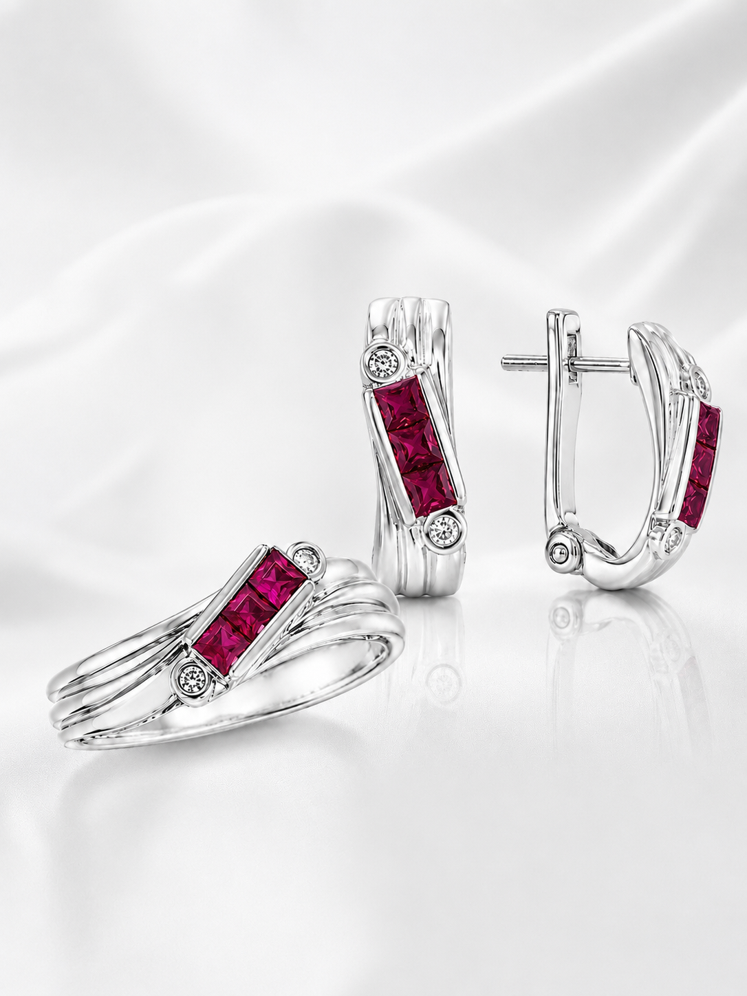 Genuine Set- Ruby & Diamonds