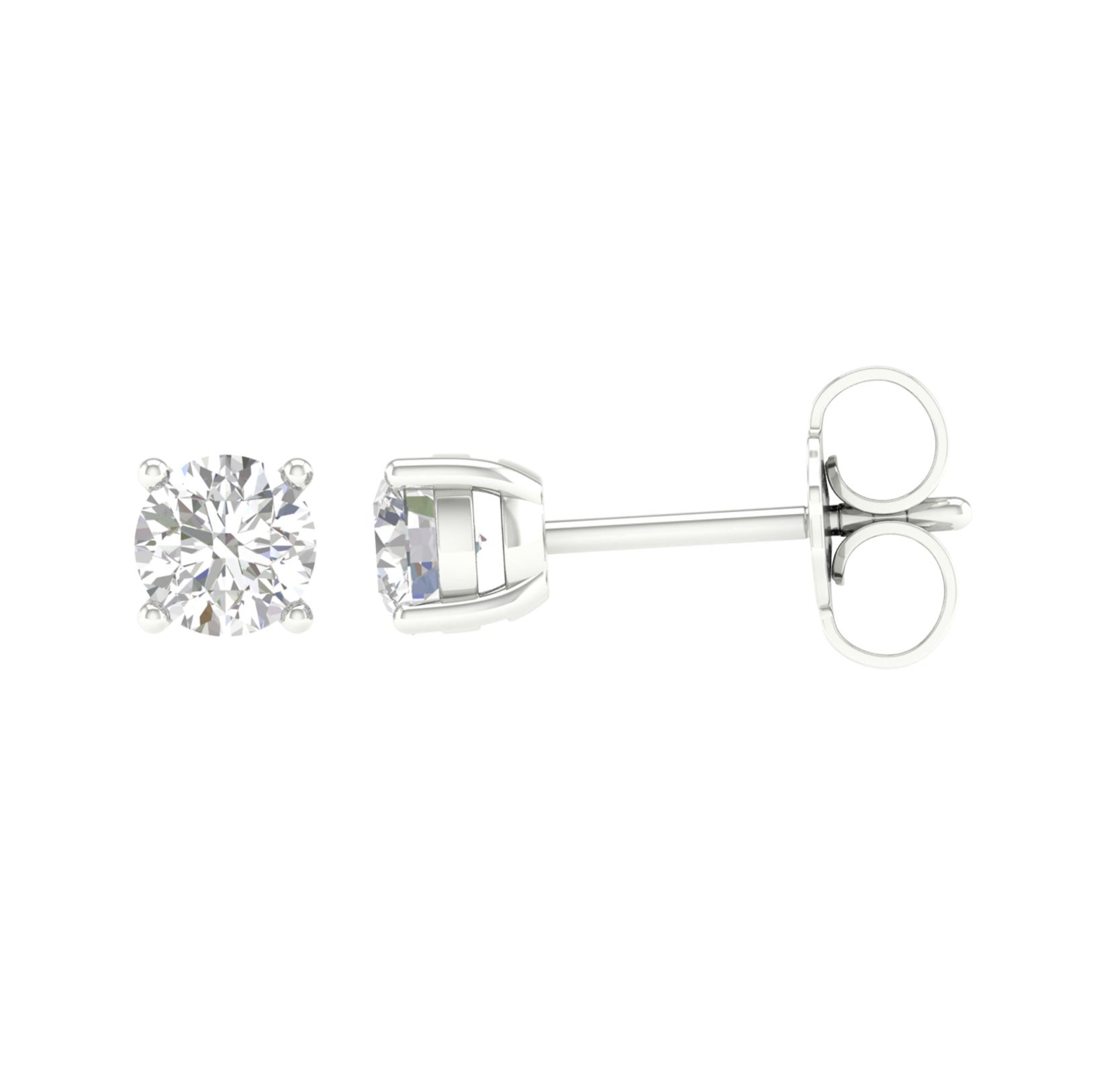Lab Grown Diamond- 0.75ct Round Cut Earrings image 0