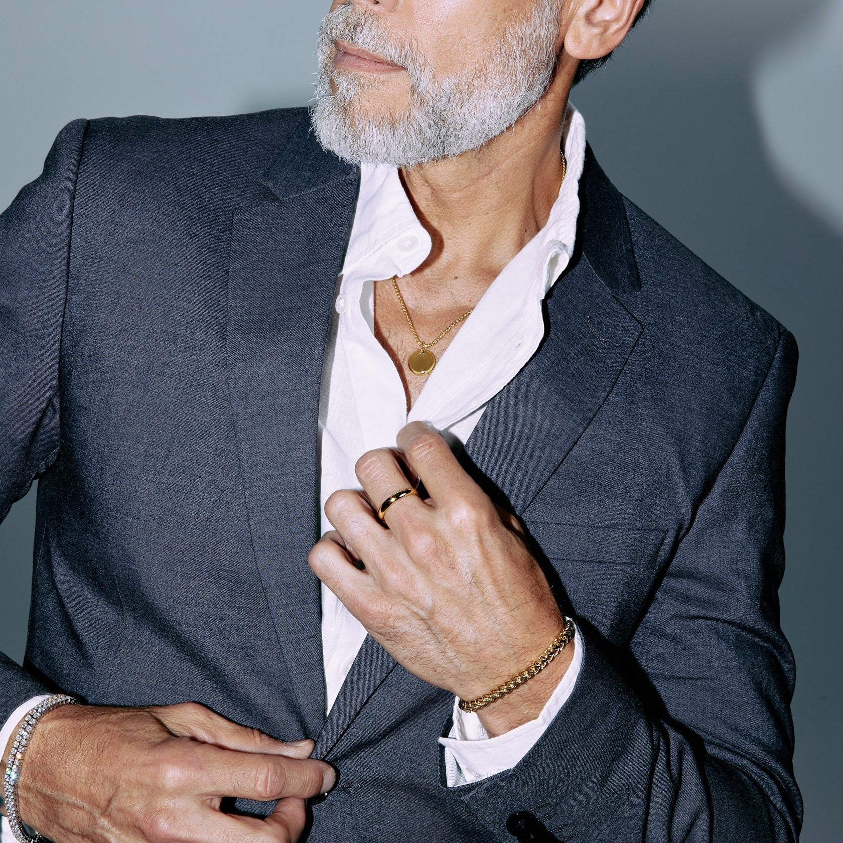 ARZ STEEL- Mini Round Pendant Gold image 1