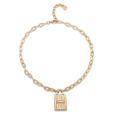 UNO DE 5O- Short link Pendant necklace with padlock image 0