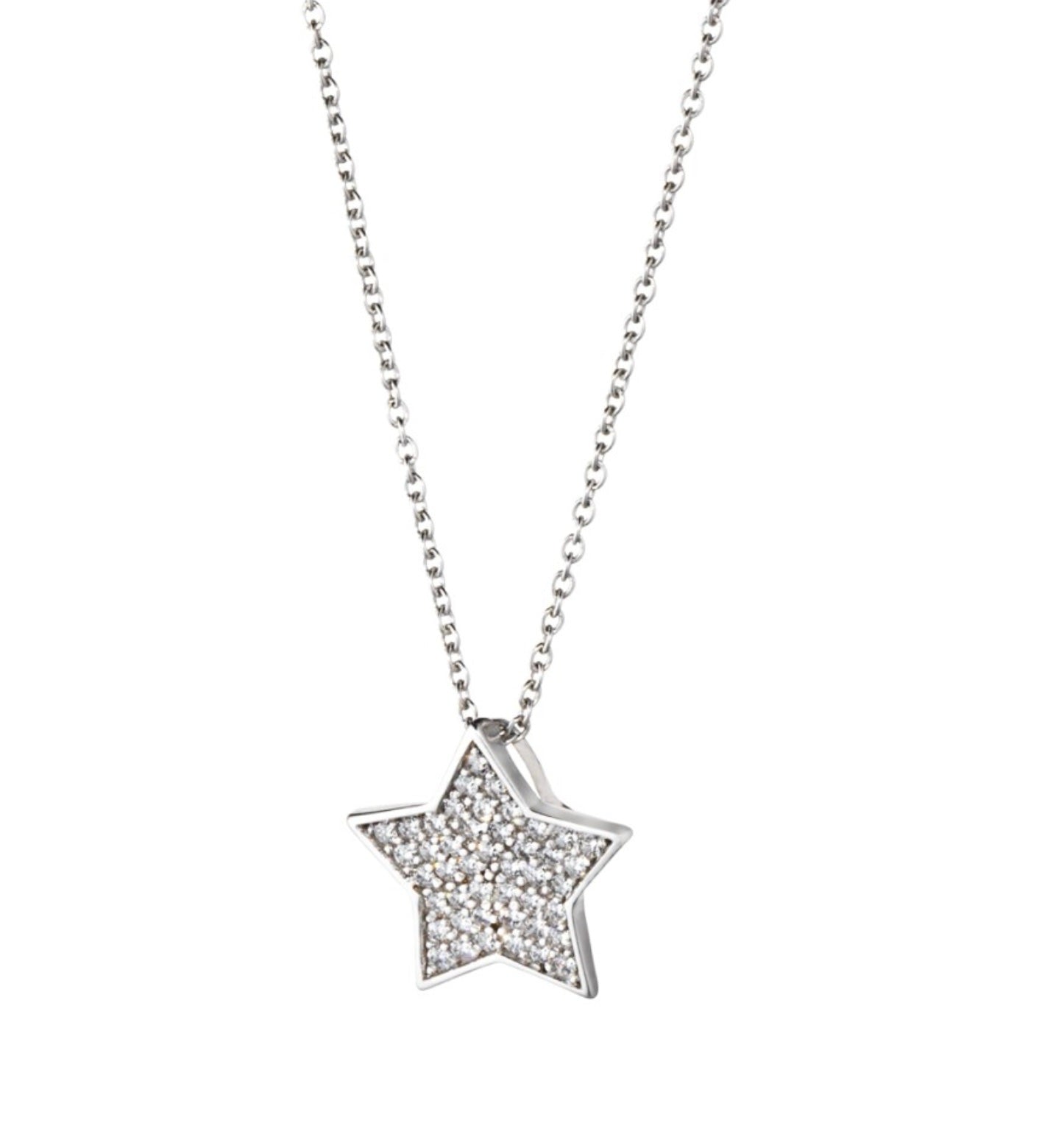 EMME by Marcello- White Pavé Star Necklace image 0