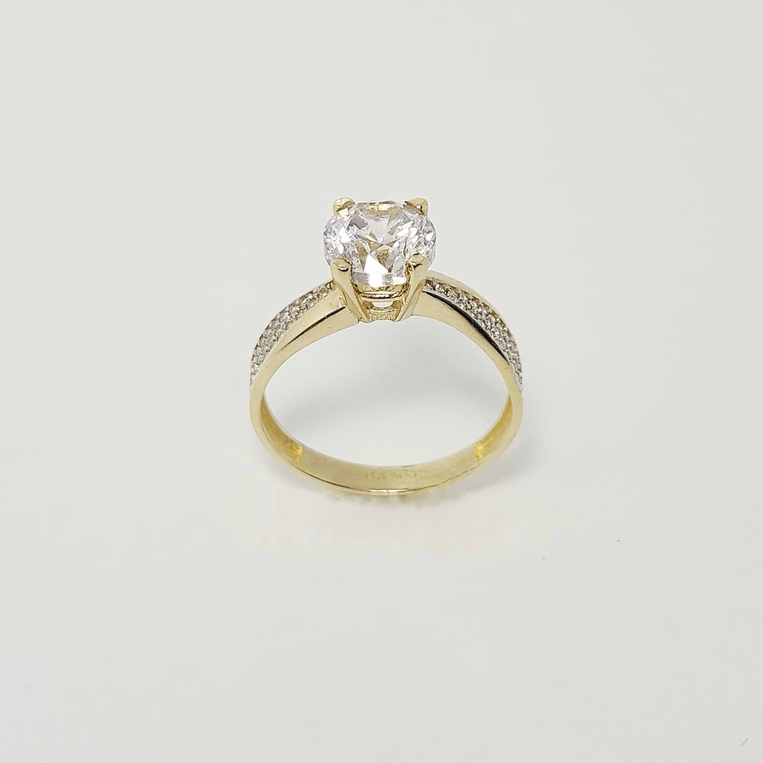 CZ- Solitaire Pavé image 1