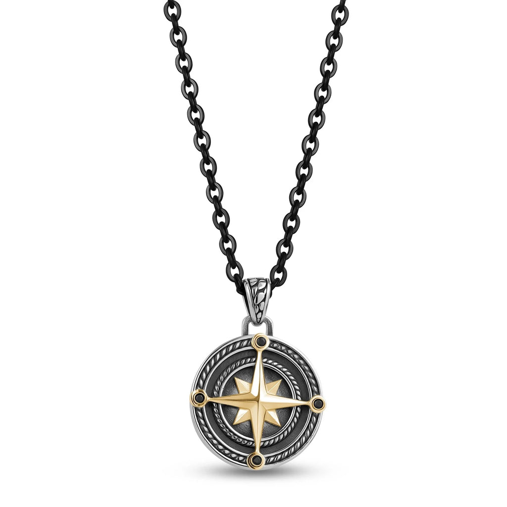ARZ STEEL- Black North Star Pendant image 0