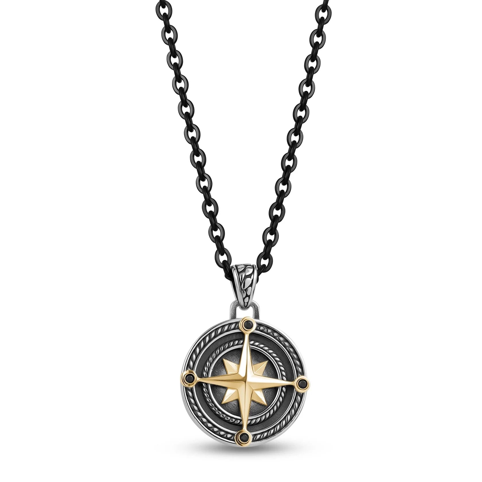 ARZ STEEL- Black North Star Pendant image 0