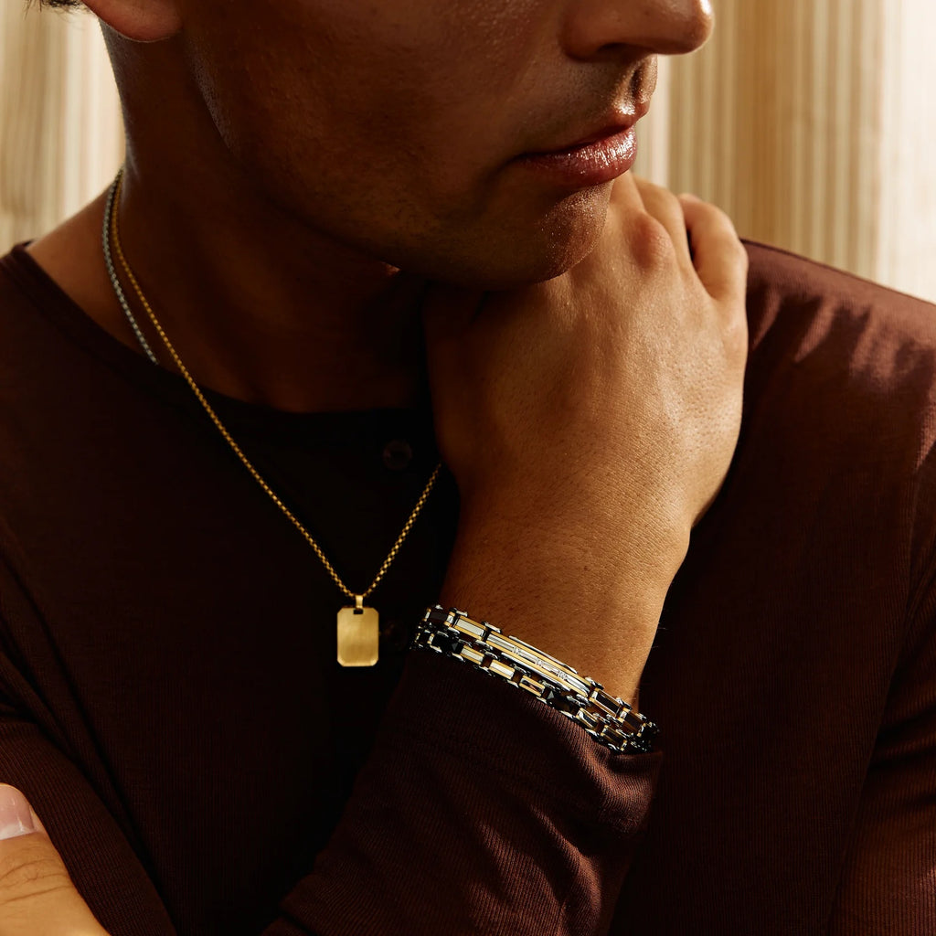 ARZ STEEL- Mini Modern ID Plate Gold image 1